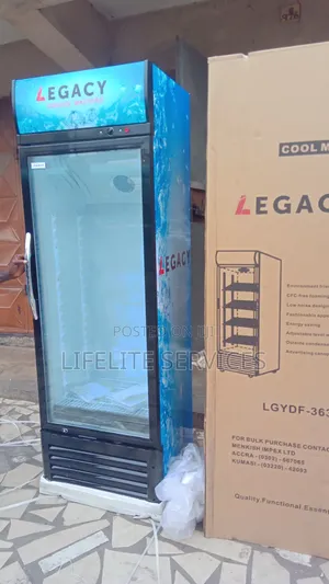 363 Litres Glass/ Vertical Fridge- Legacy