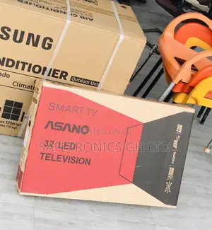 Sealed 32 Inch Smart Black Asano LED Tv