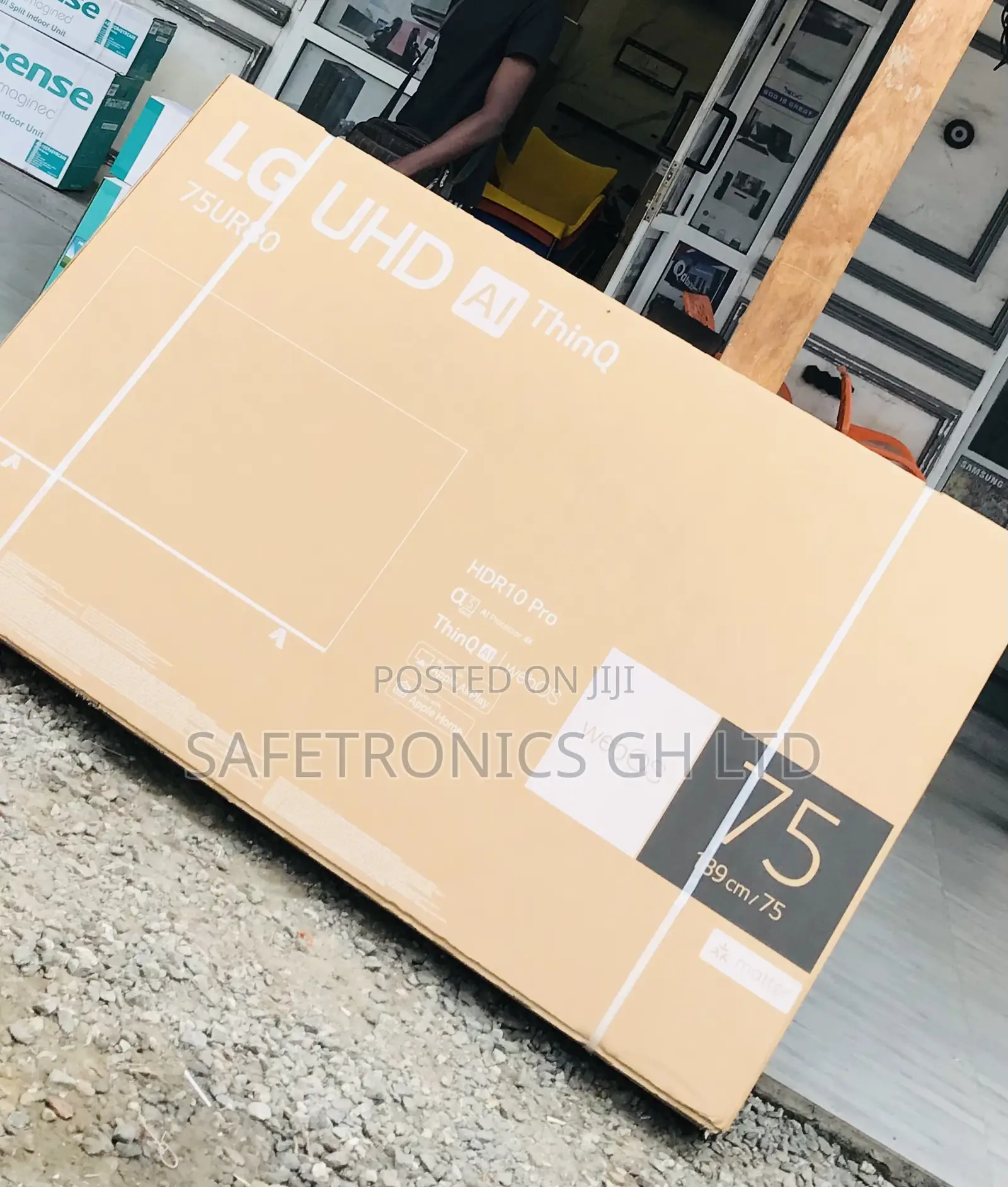 Black Sleek Lg Ur80 75 Inch Smart Led Uhd Tv