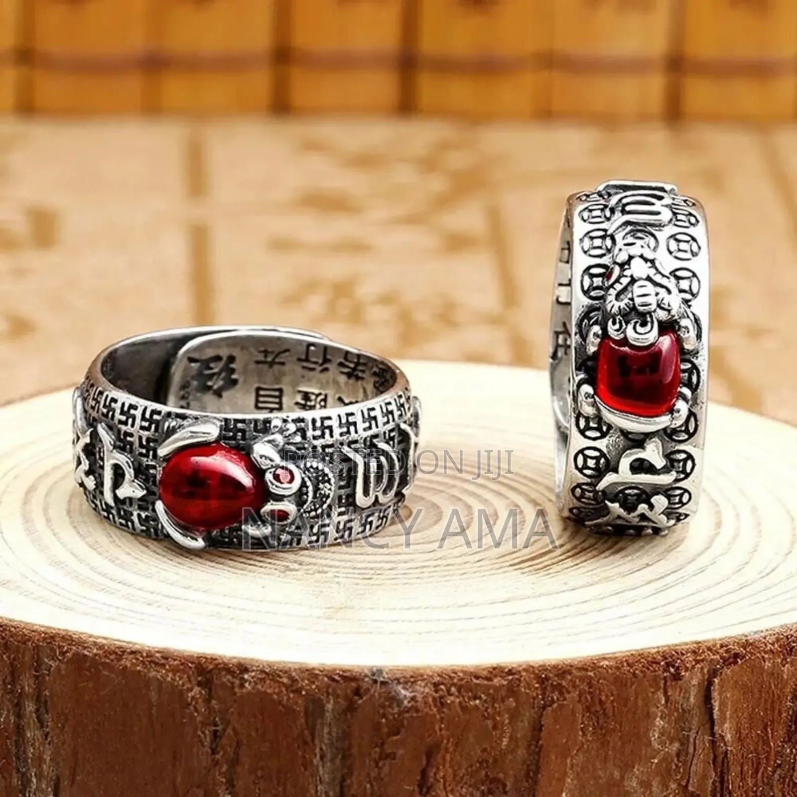 Obsidian Good Luck Ring