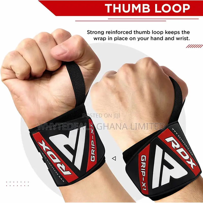 RDX S4 Lifting Wrist Wraps+Gym Straps-Strength Training