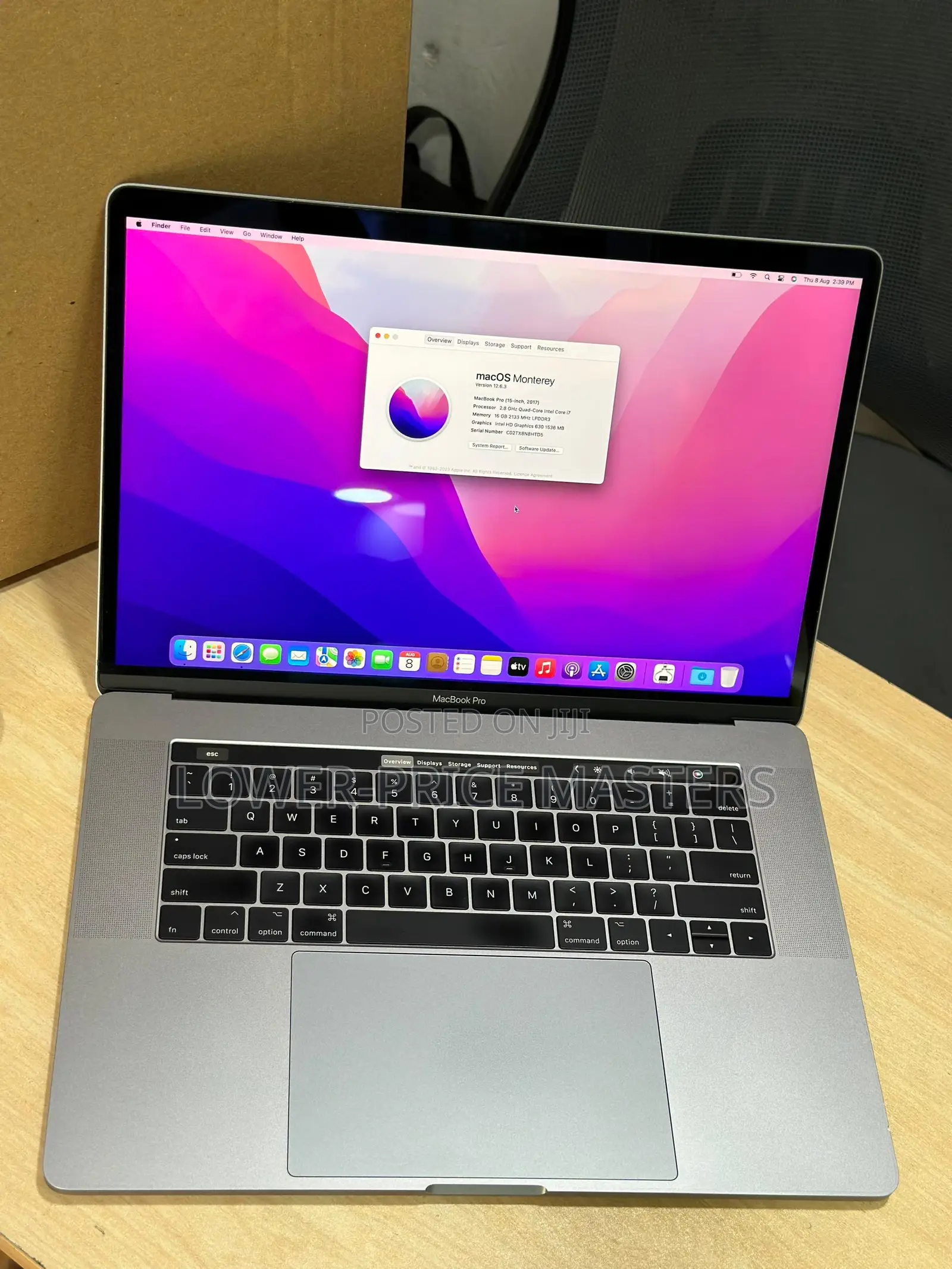 New Laptop Apple MacBook Pro 2017 16GB Intel Core I7 SSD 256GB