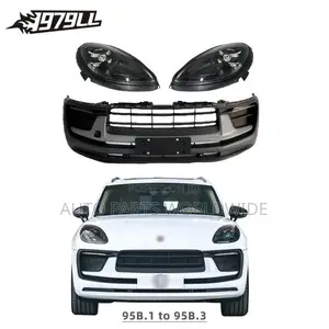 Porche Macan S Front Bumper With Headlights Complete 2014-20