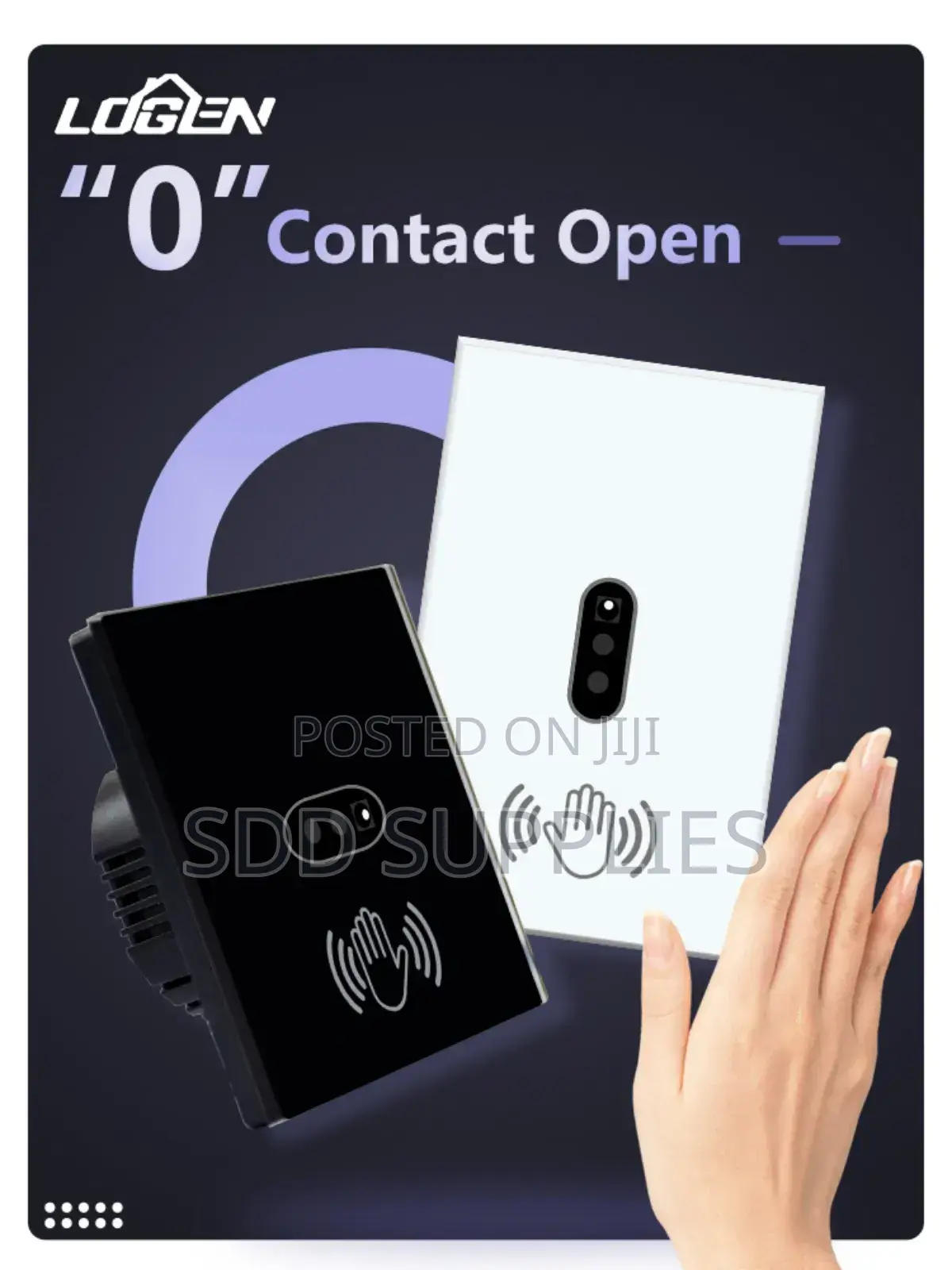 Infrared Hand Sensor Touch Less Switch Black and White
