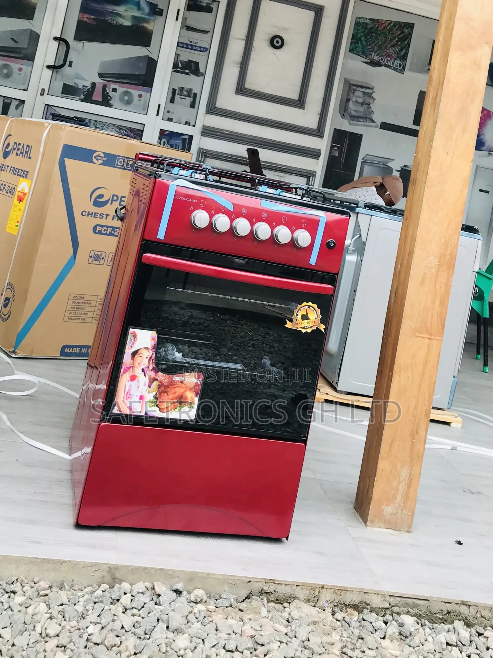  Volcano (Red) 4 Gas Oven/Grill 50/50 Burner