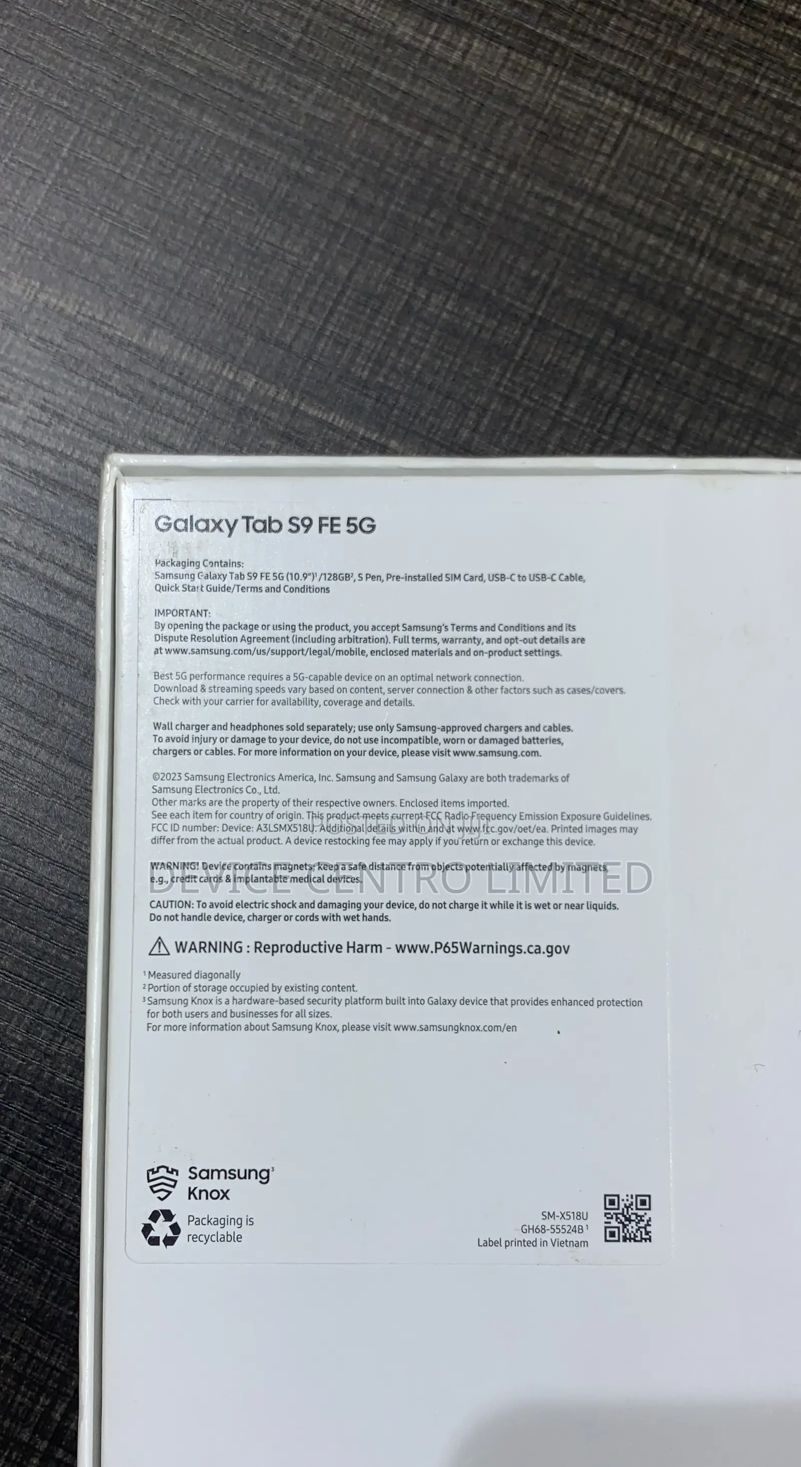 New Samsung Galaxy Tab S9 FE 128 GB Gray