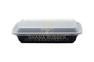 16oz Rectangle Black Microwavable Containers (150pcs)