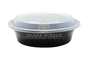 16oz Round Black Microwavable Containers (150pcs)