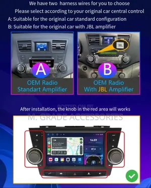 Highlander Radio Apple Carplay Dial Buttons and Amp Work