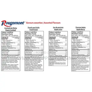 Rougemont Assorted Flavours 100% Juices 40 X 200 Ml