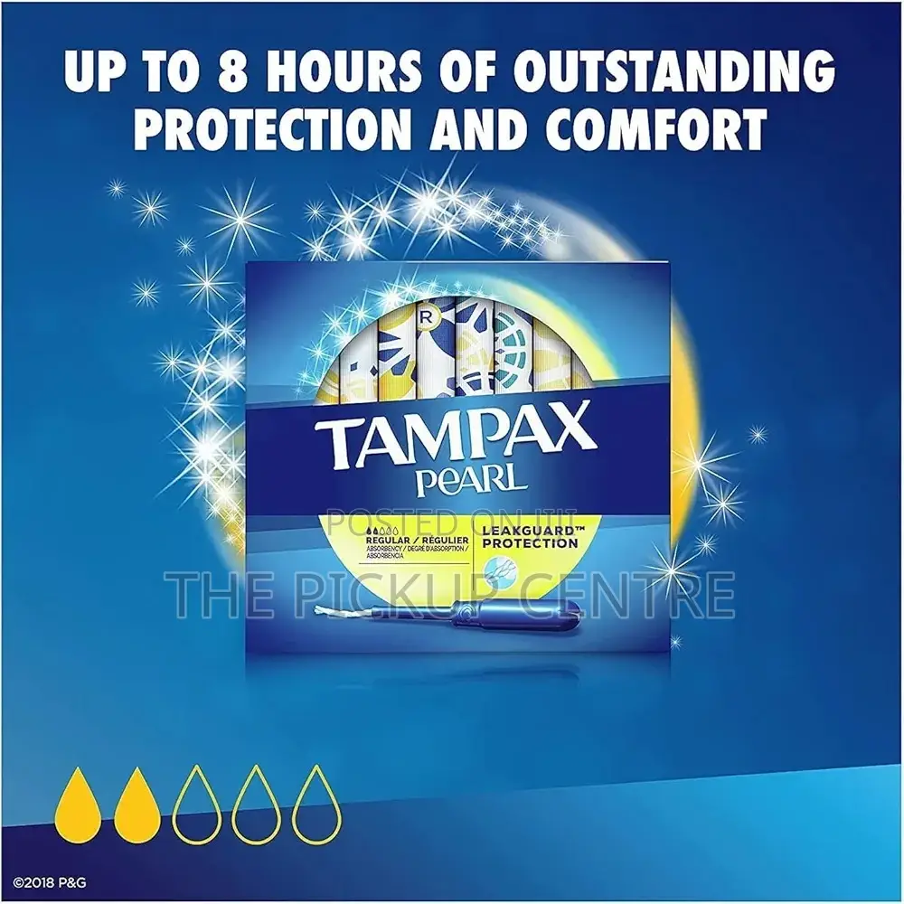 Tampax Pearl Regular Absorbency Unscented Tampons, 96 Count