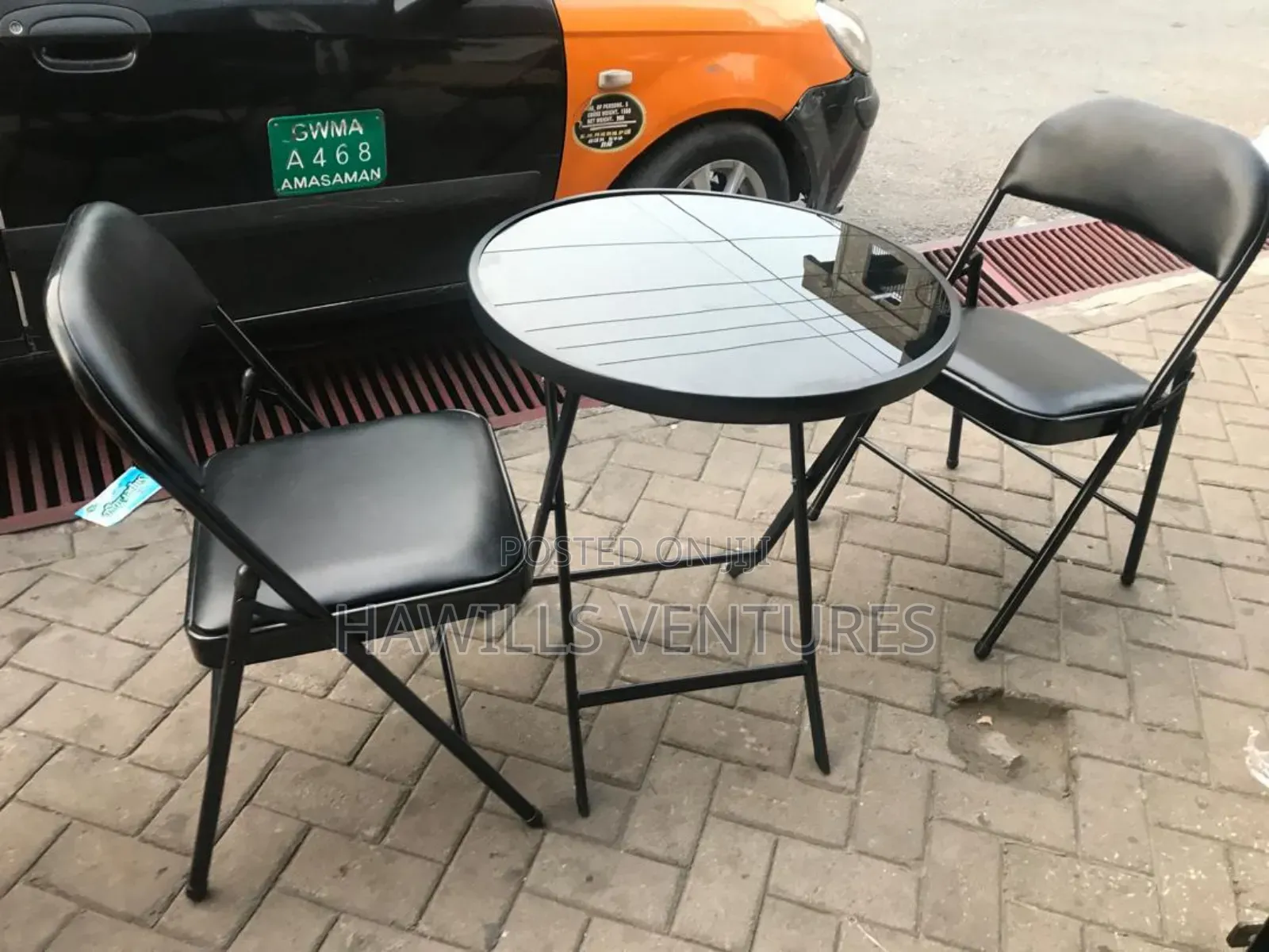 Foldable Table With 2 Chairs