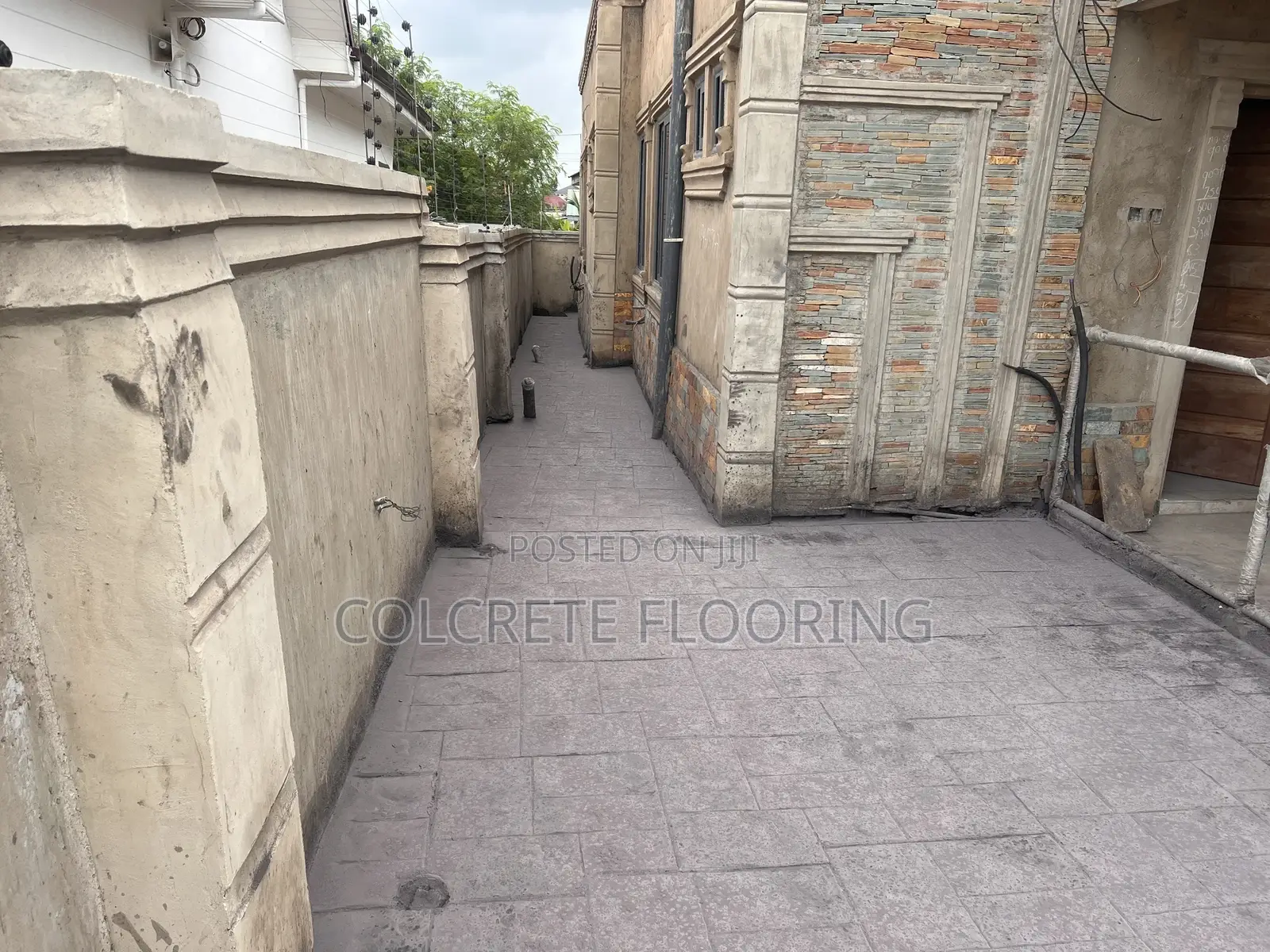 Stamped Concrete Floor Construction