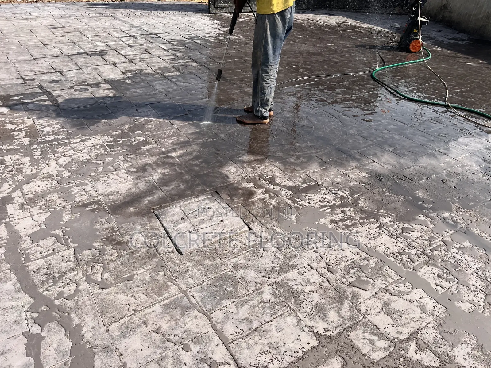 Stamped Concrete Floor Construction