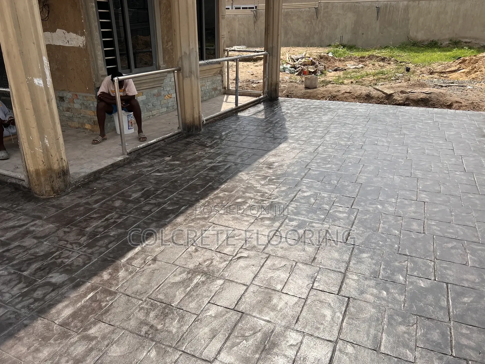 Stamped Concrete Floor Construction