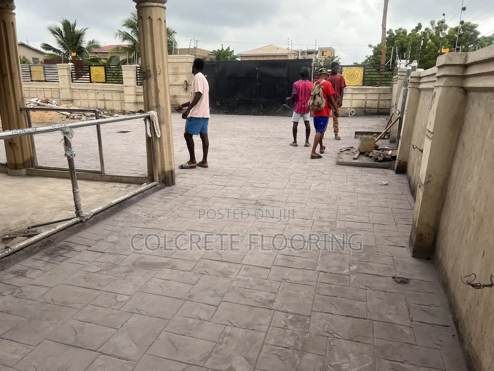 Stamped Concrete Floor Construction