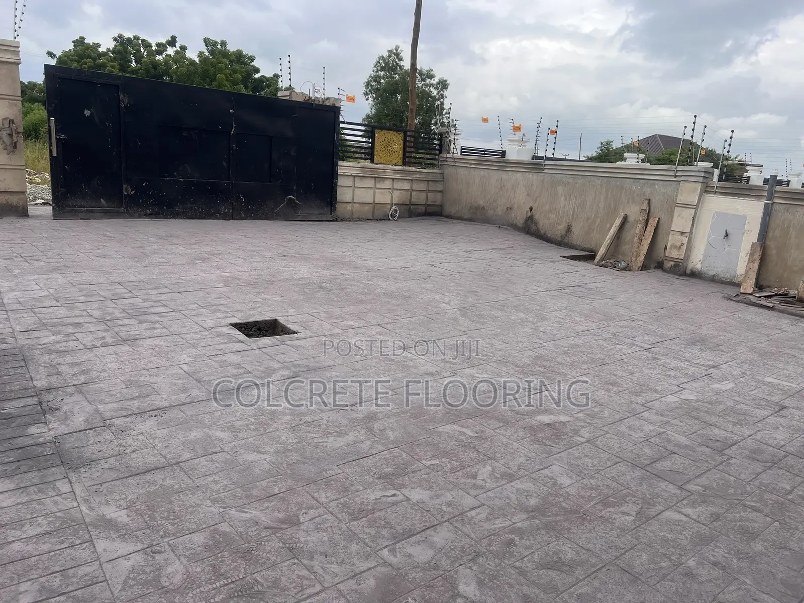 Stamped Concrete Floor Construction