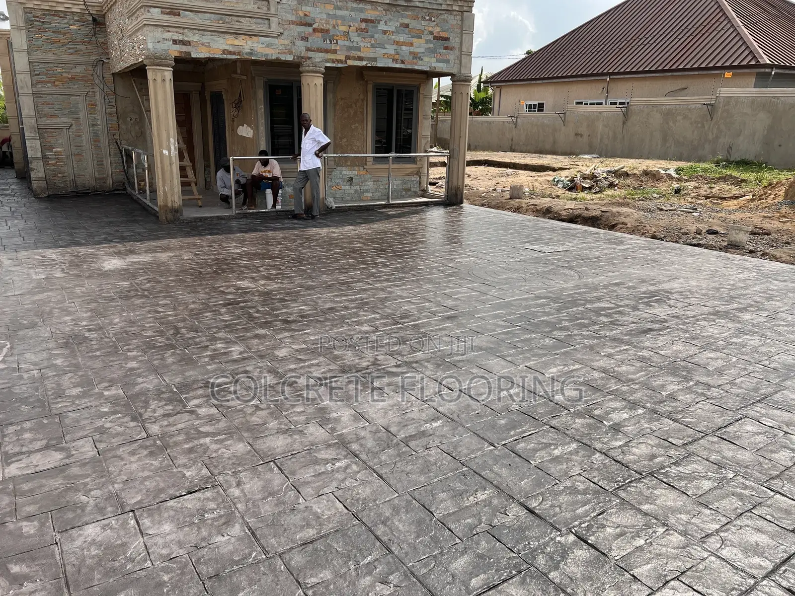 Stamped Concrete Floor Construction