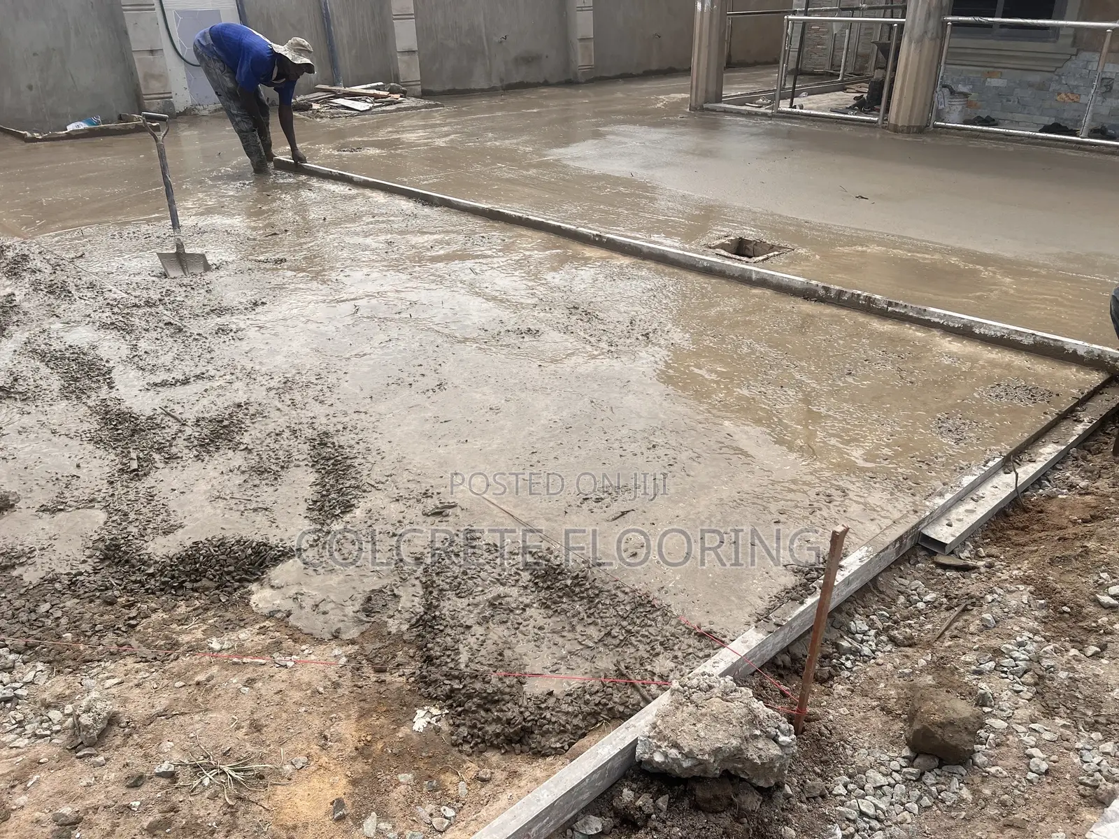 Stamped Concrete Floor Construction