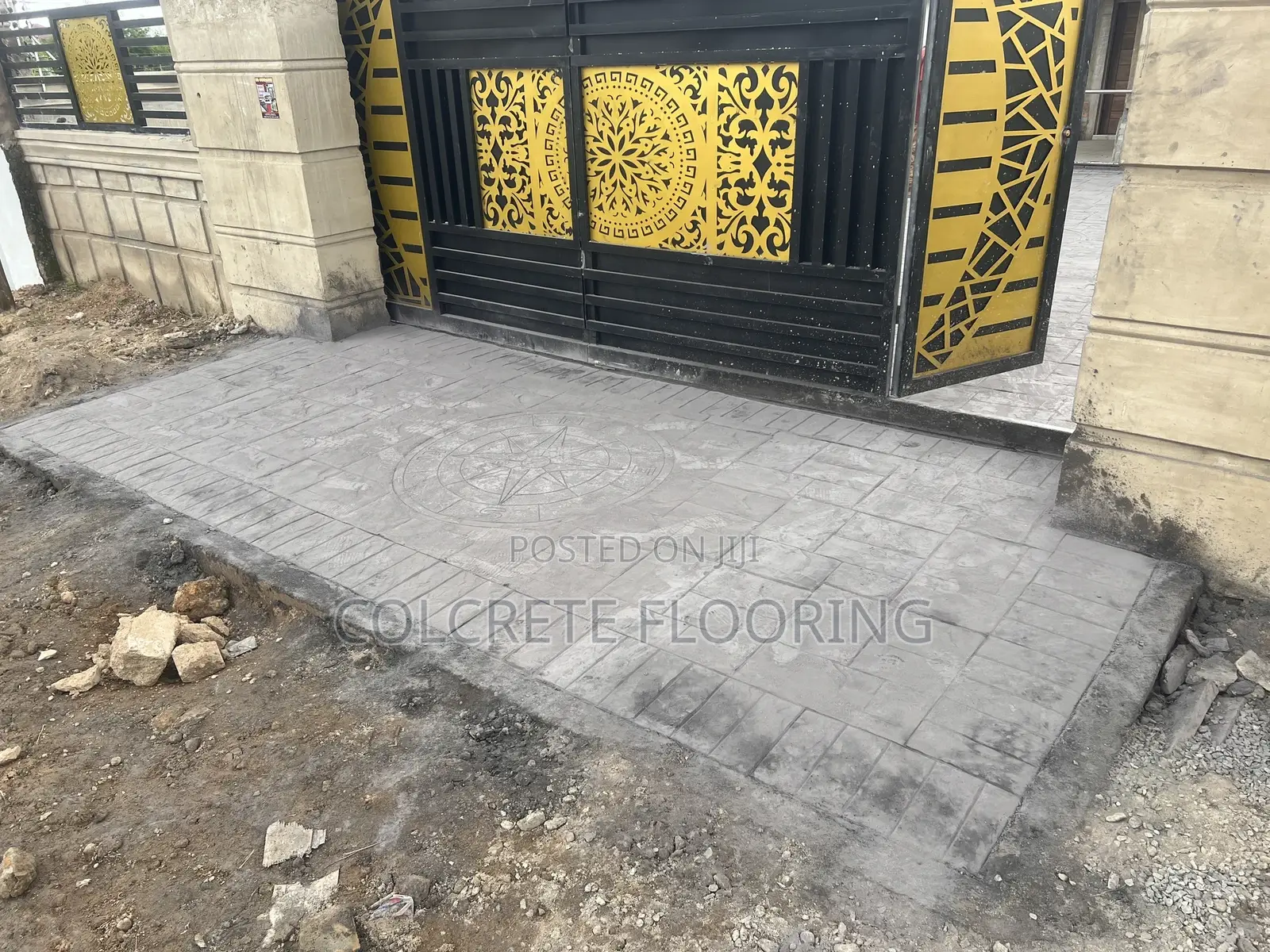Stamped Concrete Floor Construction