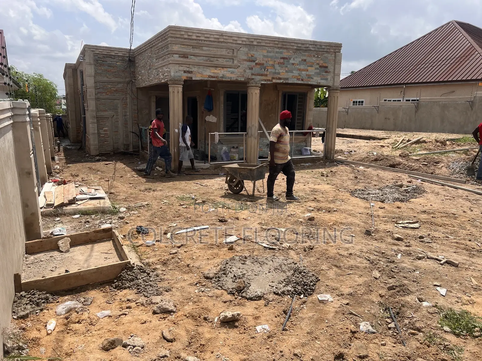 Stamped Concrete Floor Construction