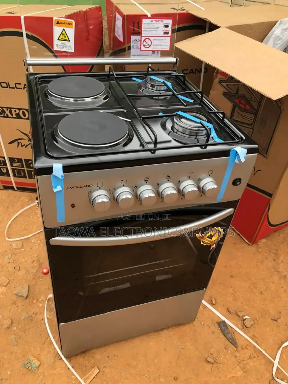 2 Hot Plates and 2 Gas Volcano 4 Burner