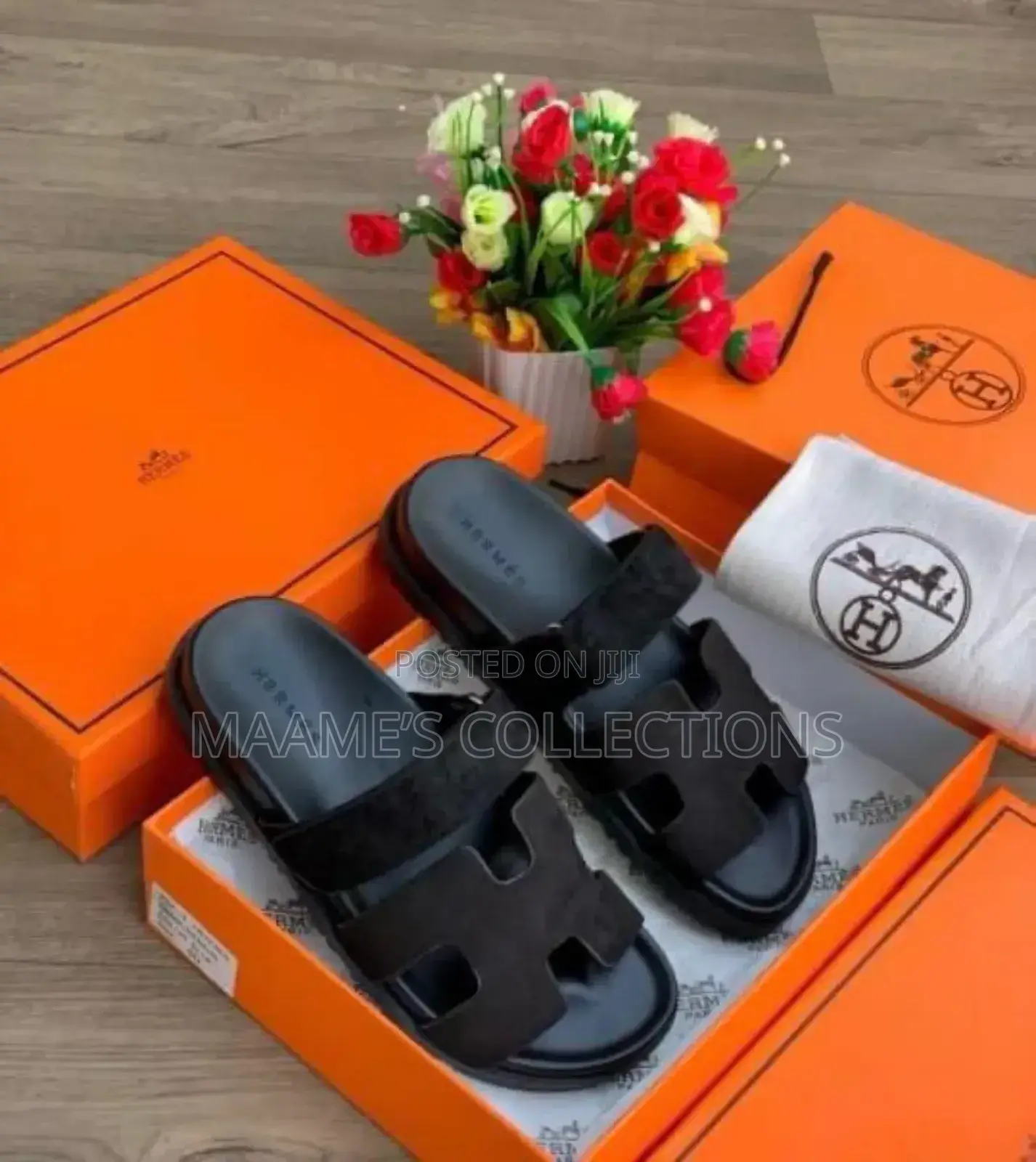 Original Hermes Leather Slippers ( in a Box) Size 37- 42