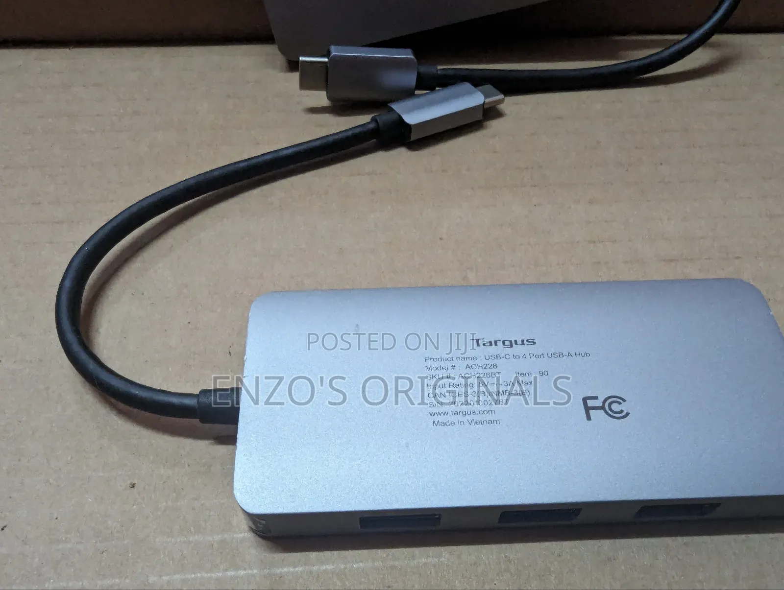 Usb-c To 4 Port Usb 3.0 Hub Type-c Extension Targus New
