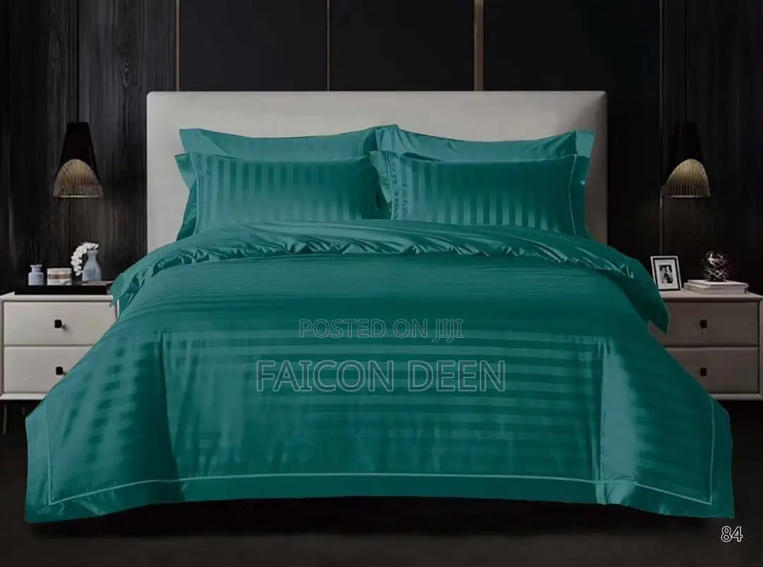 Thick,Soft 2 Plain Cotton Bedsheet,4 Pillowcase for Hotels