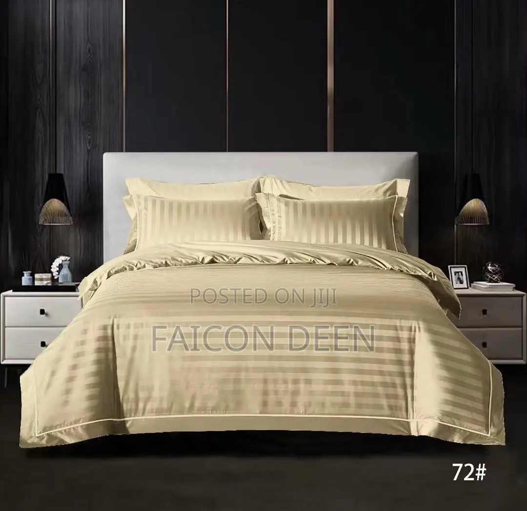 Stylish 2 Plain Cotton Bedsheets, 4 Pillow Cases for Hotels