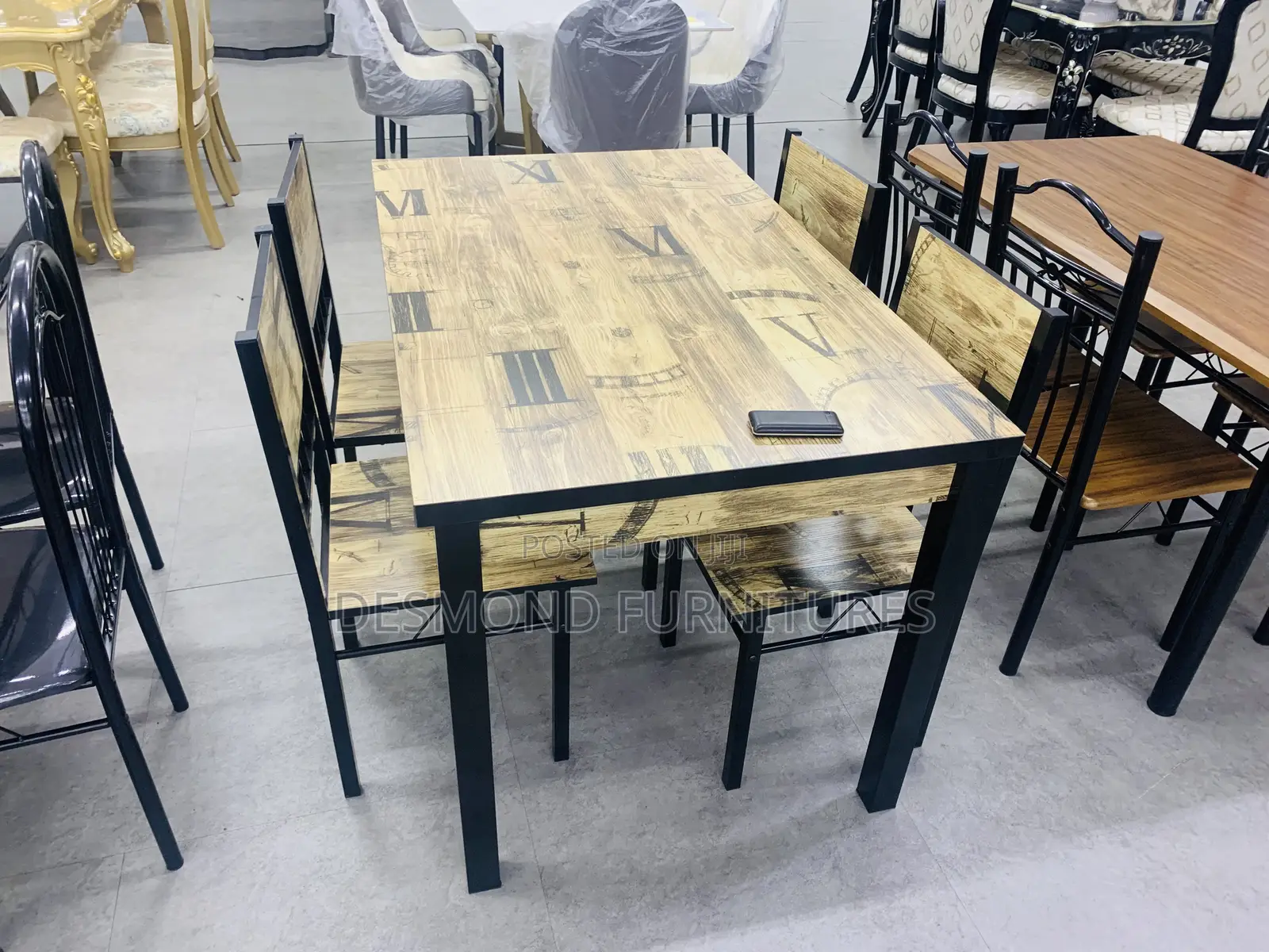 Wood Dining Table With 4 Chairs
