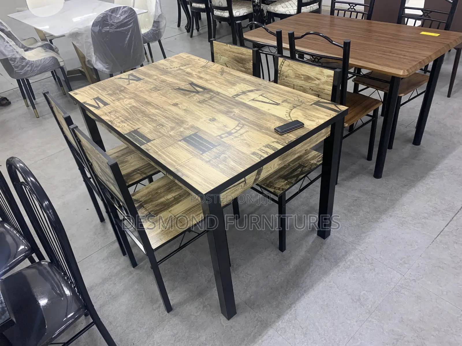 Wood Dining Table With 4 Chairs