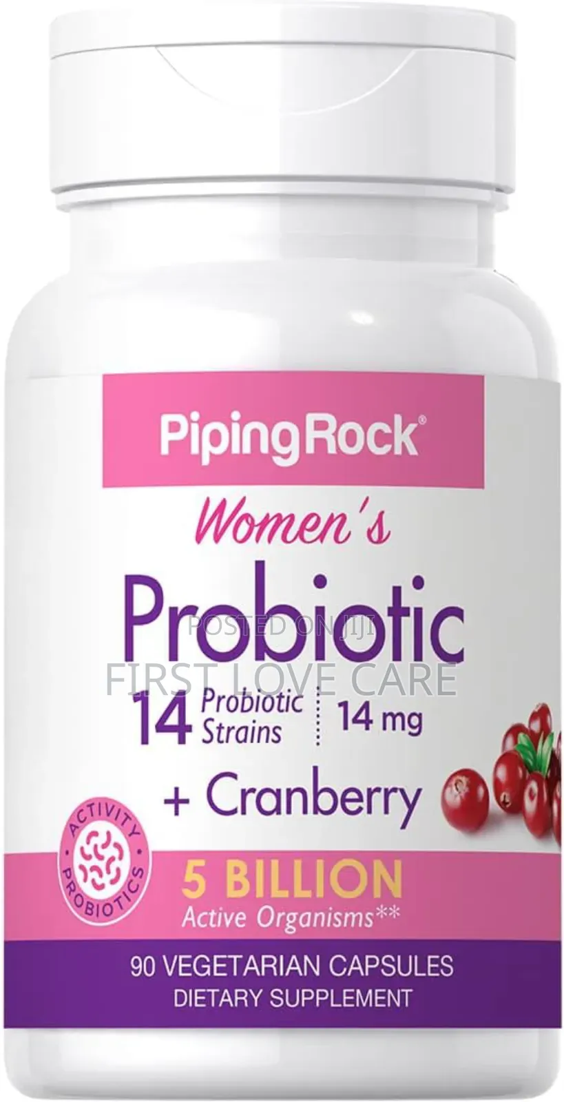 Piping Rock Women's Probiotic -+Cranberry