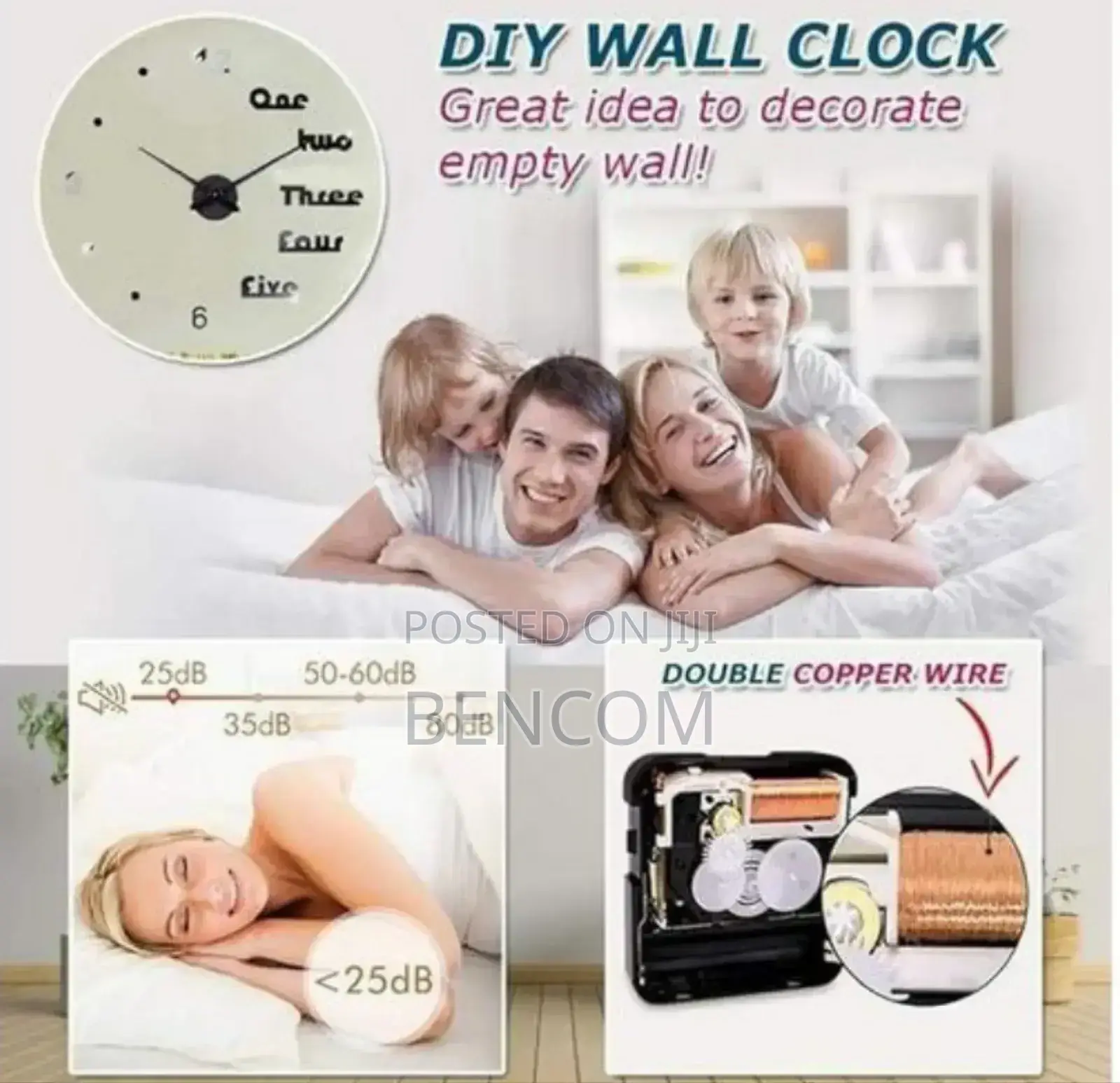 3d Wall Clock for Office, Home, School, Church