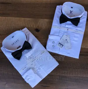 Photo - Original Men's Designed Dinner White Shirt.