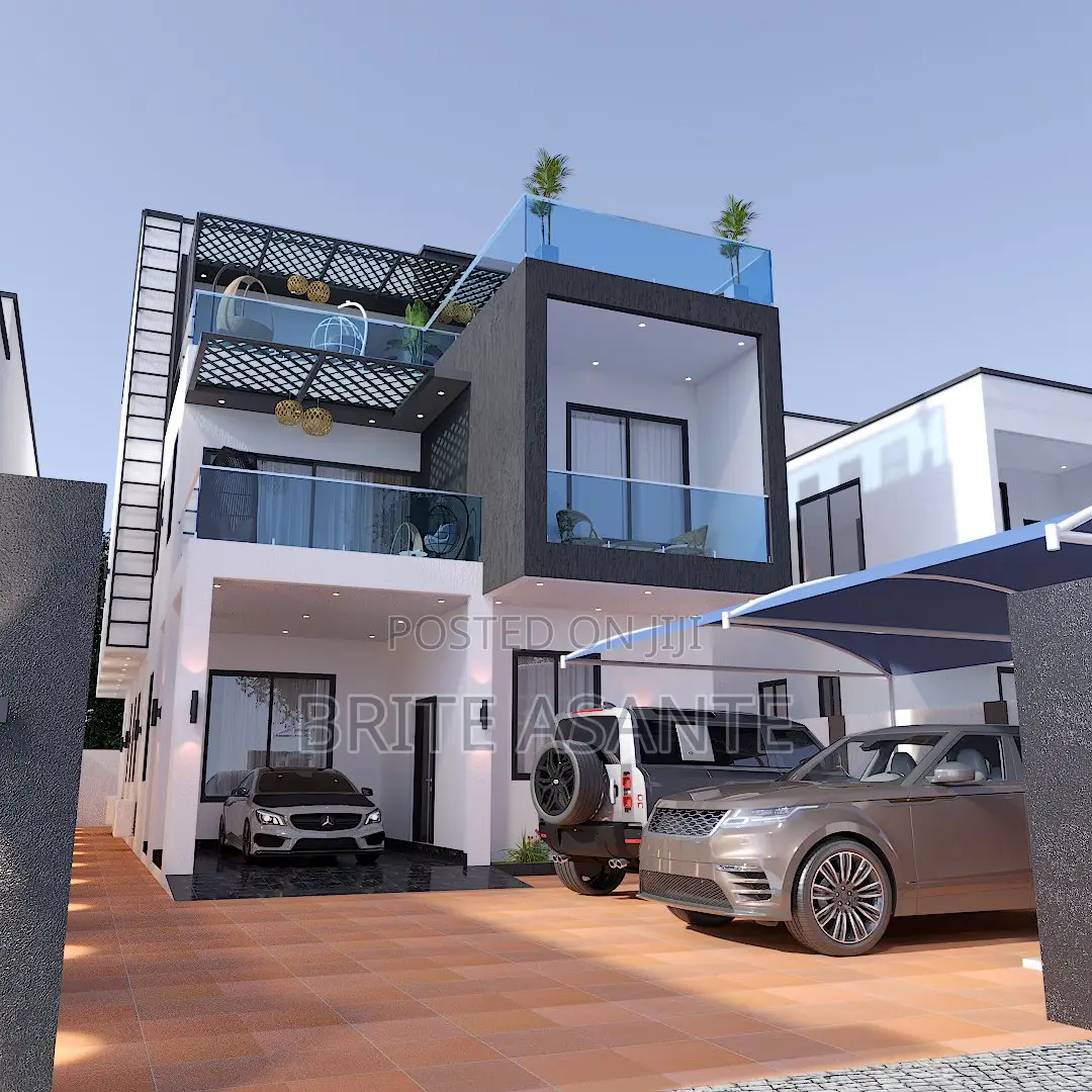 Five Bedrooms Architecture Drawing for Permit