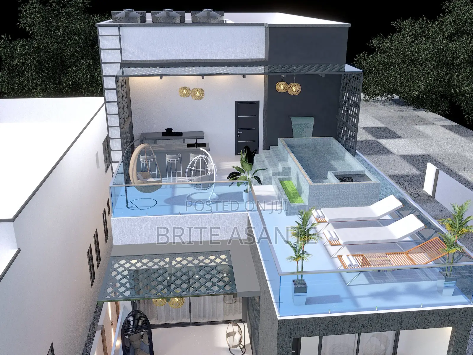 Five Bedrooms Architecture Drawing for Permit