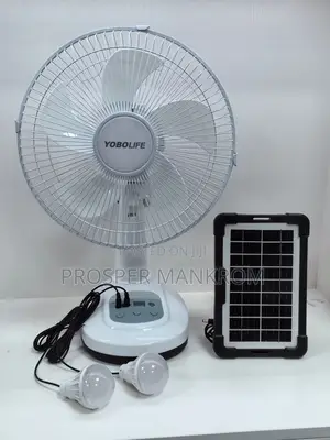 Table Top Solar and Rechargeable Fan