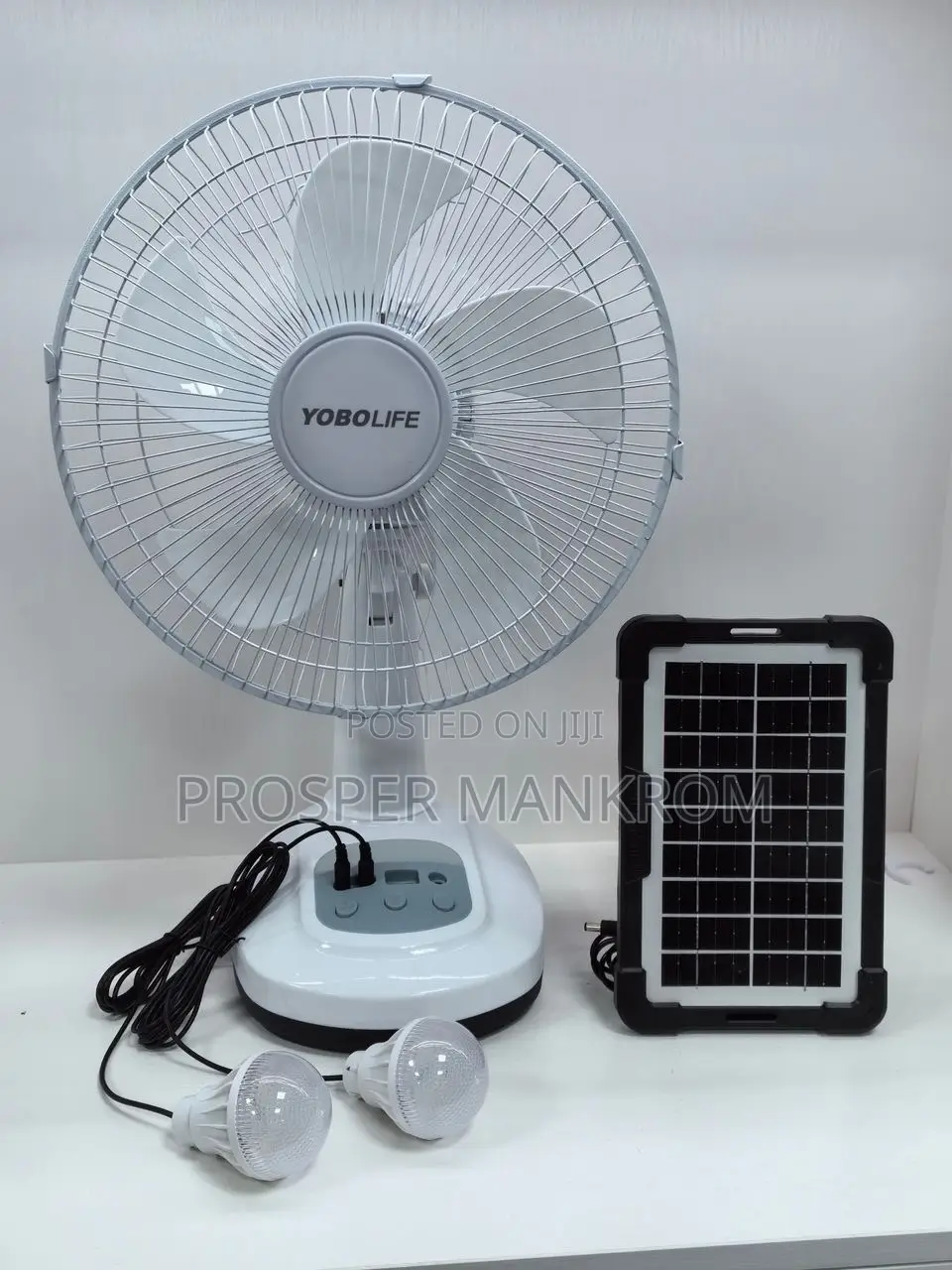 Table Top Solar and Rechargeable Fan