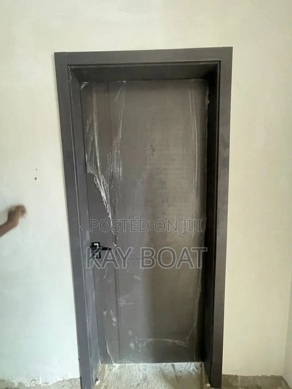 An Installed Gray Like Door