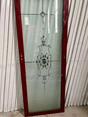 A Red Frame Outstanding Glass Door