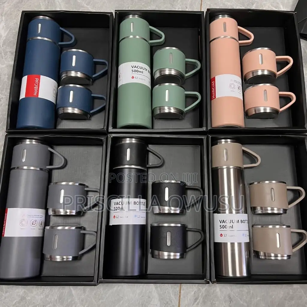 500 Ml Vacuum Flasks With 3 Cups