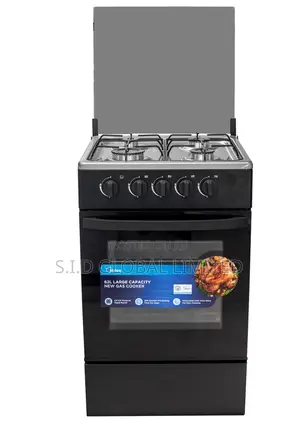 Authentic MIDEA-4-BURNER-GAS-COOKER-BLACK-MIRROR-SP5055T082