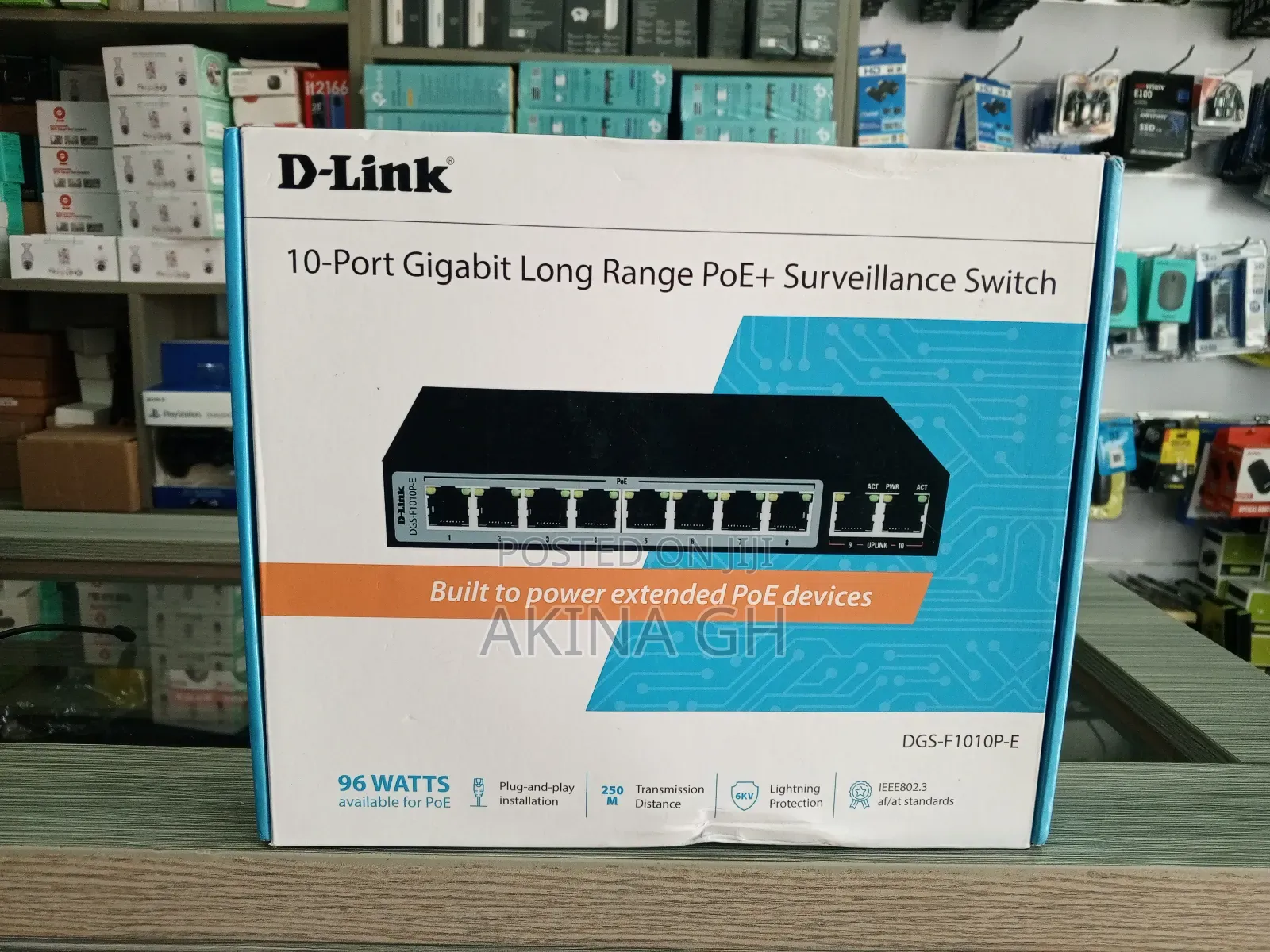 D-Link 10 Port Gigabit Long Range Poe + Surveillance Switch