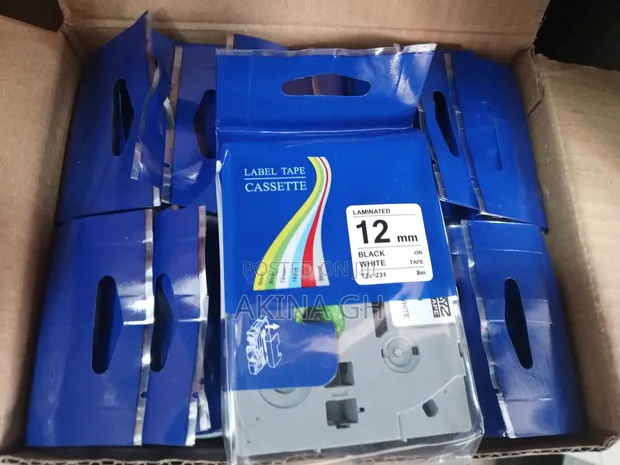 Label Tape Cassette for Brother Printer 12mm 2