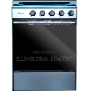 Original MIDEA-4-BURNER-GAS-COOKER-SILVER-24LMG4G027