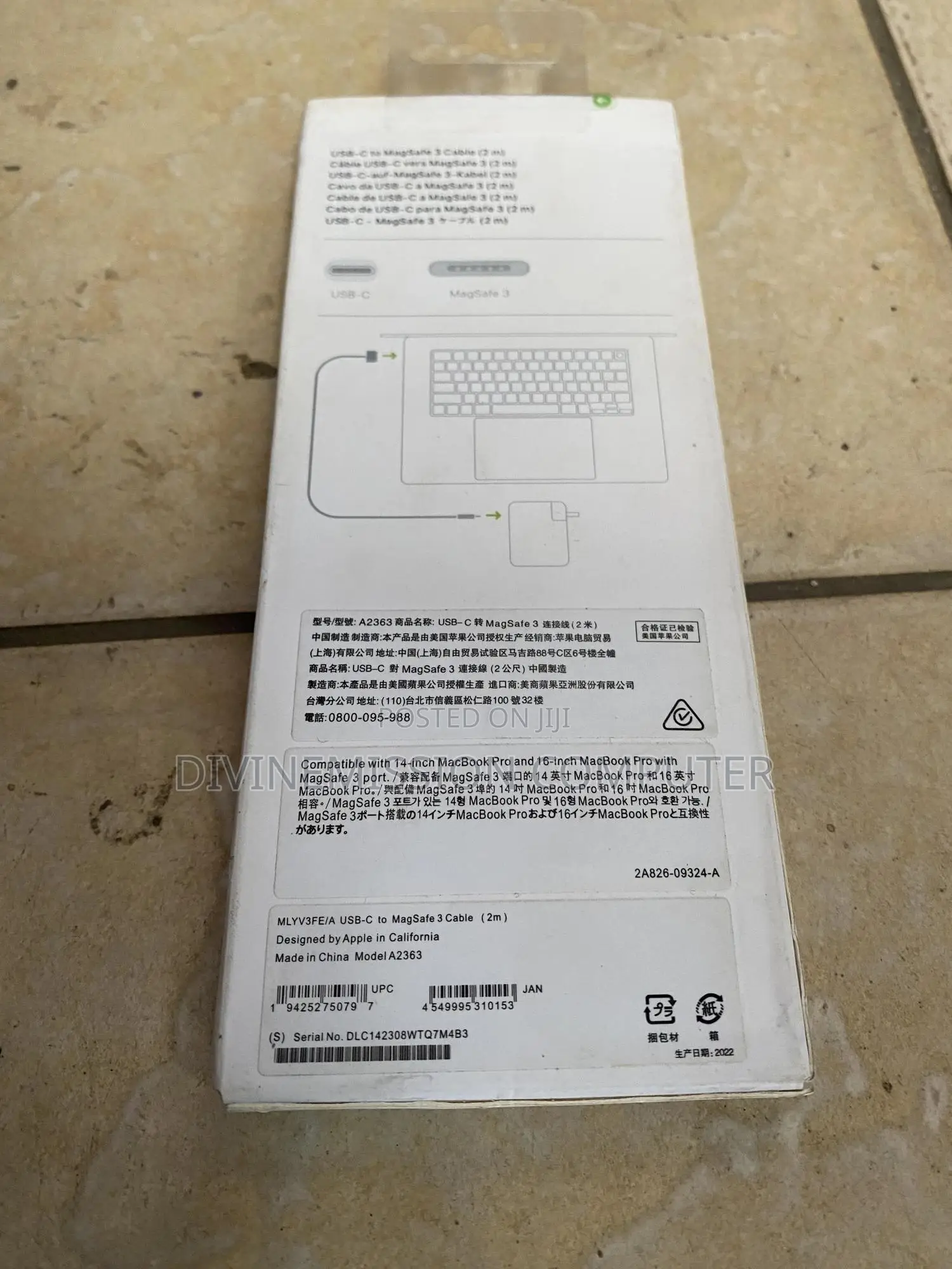 Apple Magsafe 3 To Type C Cord 2m