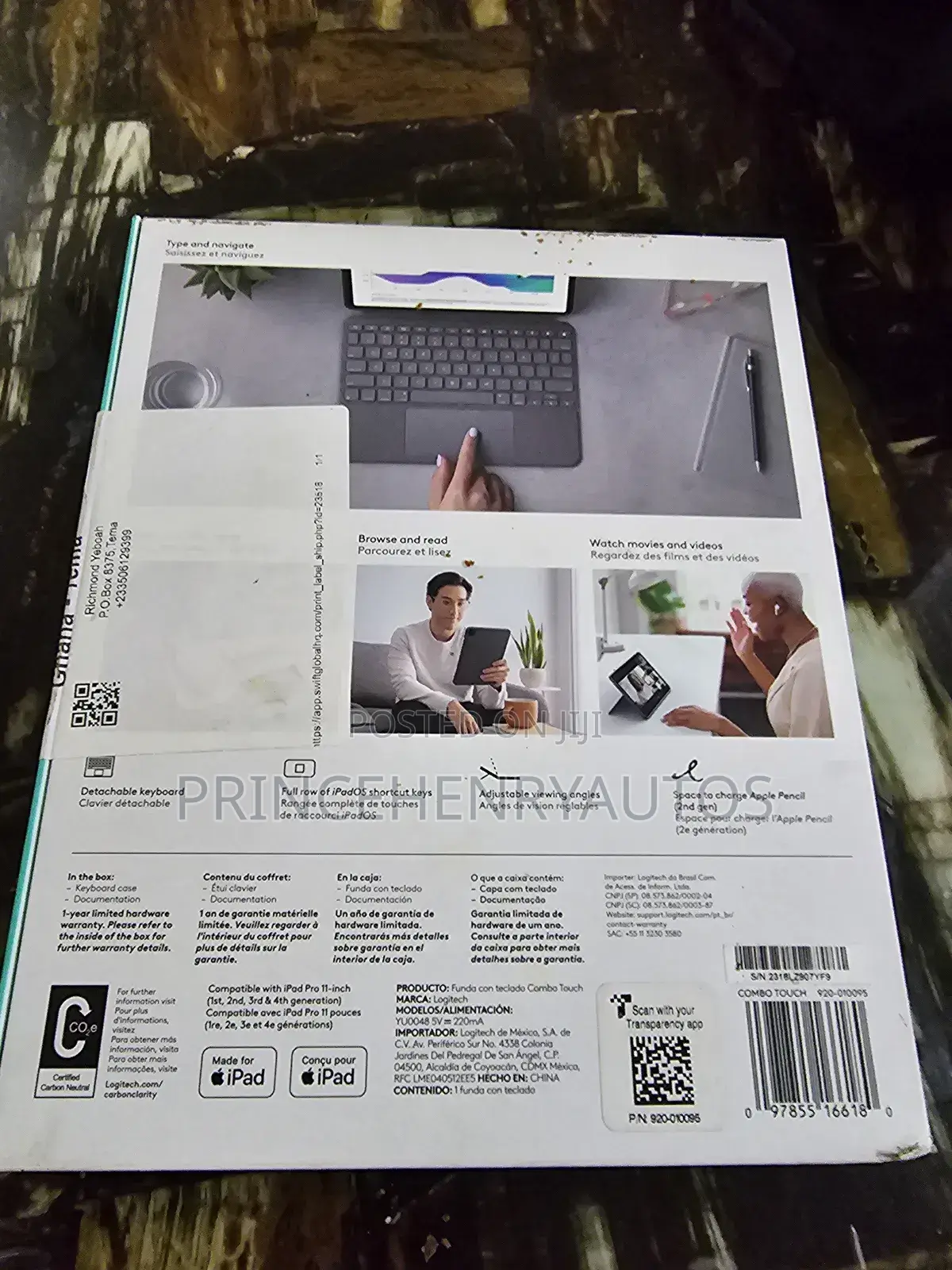 Logitech Combo Touch for iPad Pro 11" Keyboard Case