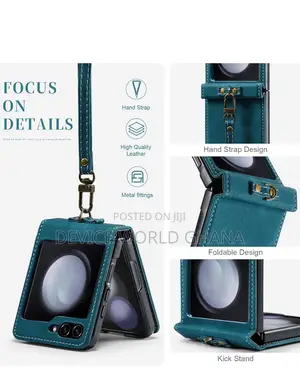 Autspace Leather Case for Samsung Z Flip 7, Z Flip 6 and 5