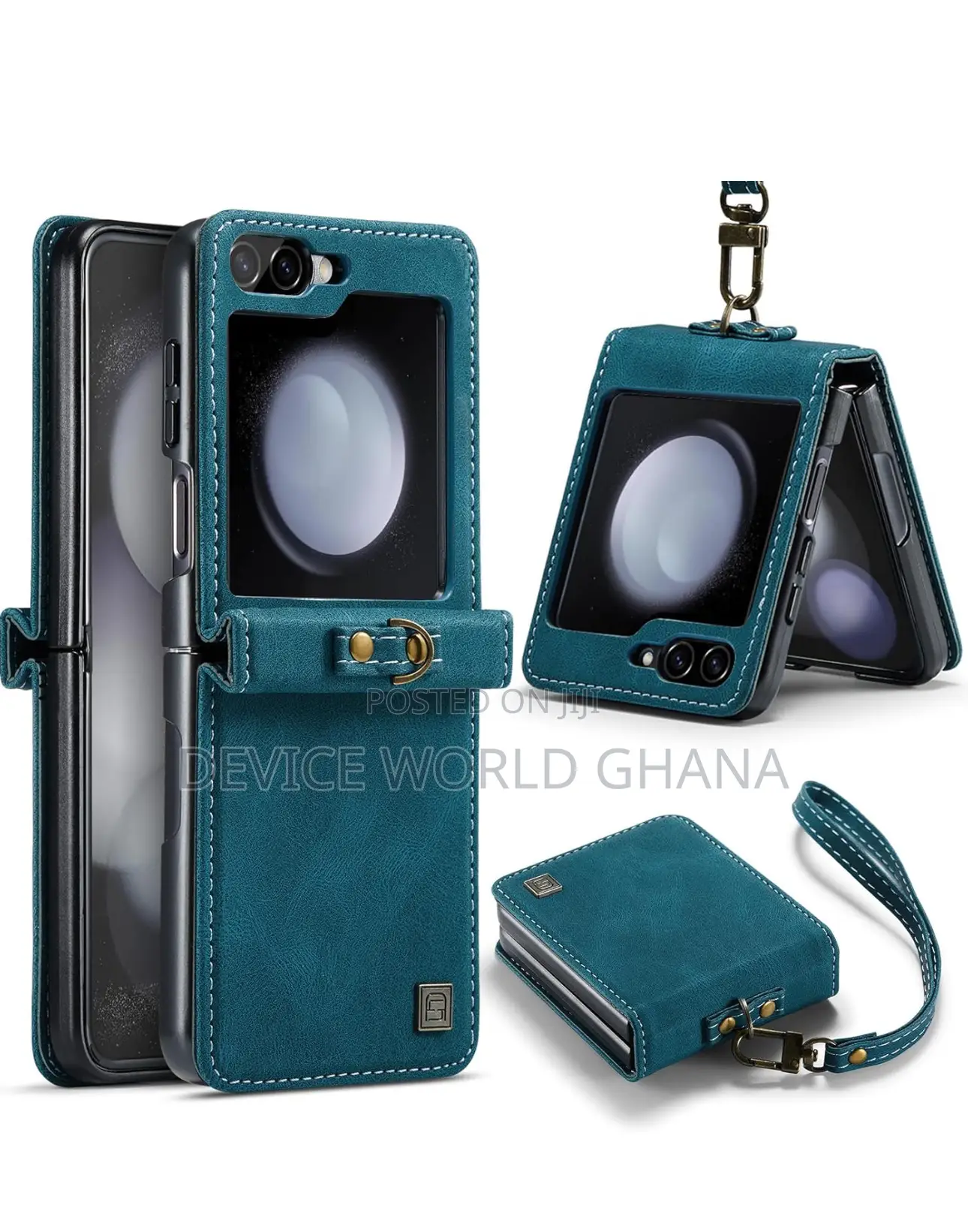 Autspace Leather Case for Samsung Z Flip 7, Z Flip 6 and 5